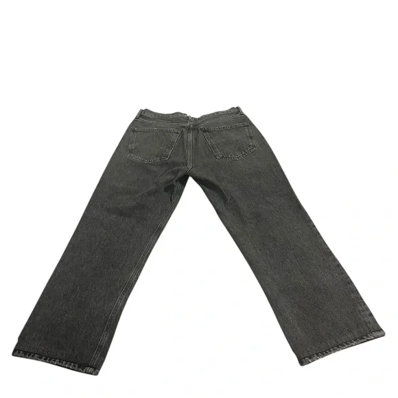 AGOLDE Lana Womens Sz 28 High Rise Straight Leg Jeans Lava Button Fly Frayed Hem - Picture 2 of 11
